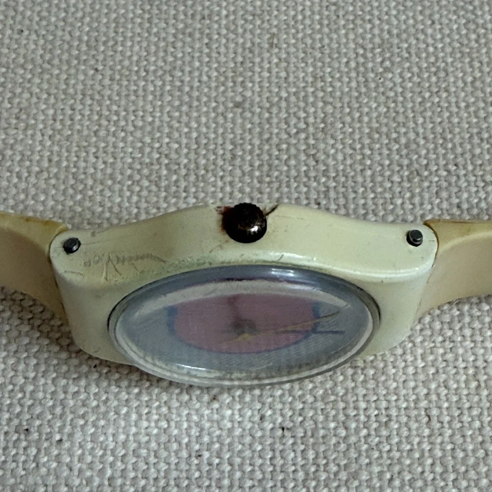 Vintage Raspberry Swatch Watch from the 1980’s New Battery
